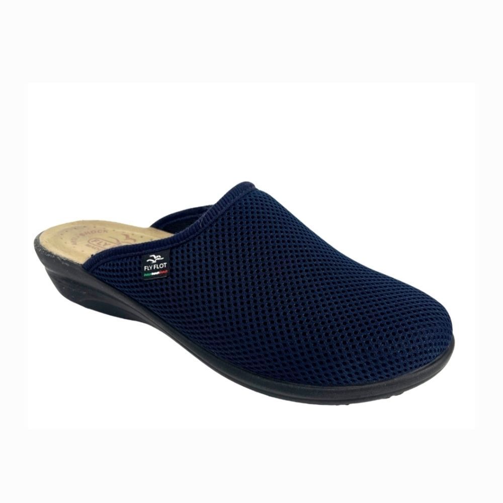 Fly Flot Anatomic Lightweight Navy Blue Mesh Clogs Size 38 Or 7.5